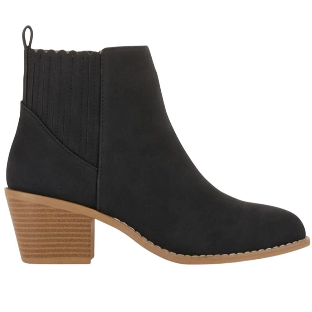 Draper James Womens 7 Elle Bootie Chunky Stacked Heel Zip-up Ankle Boots Brown